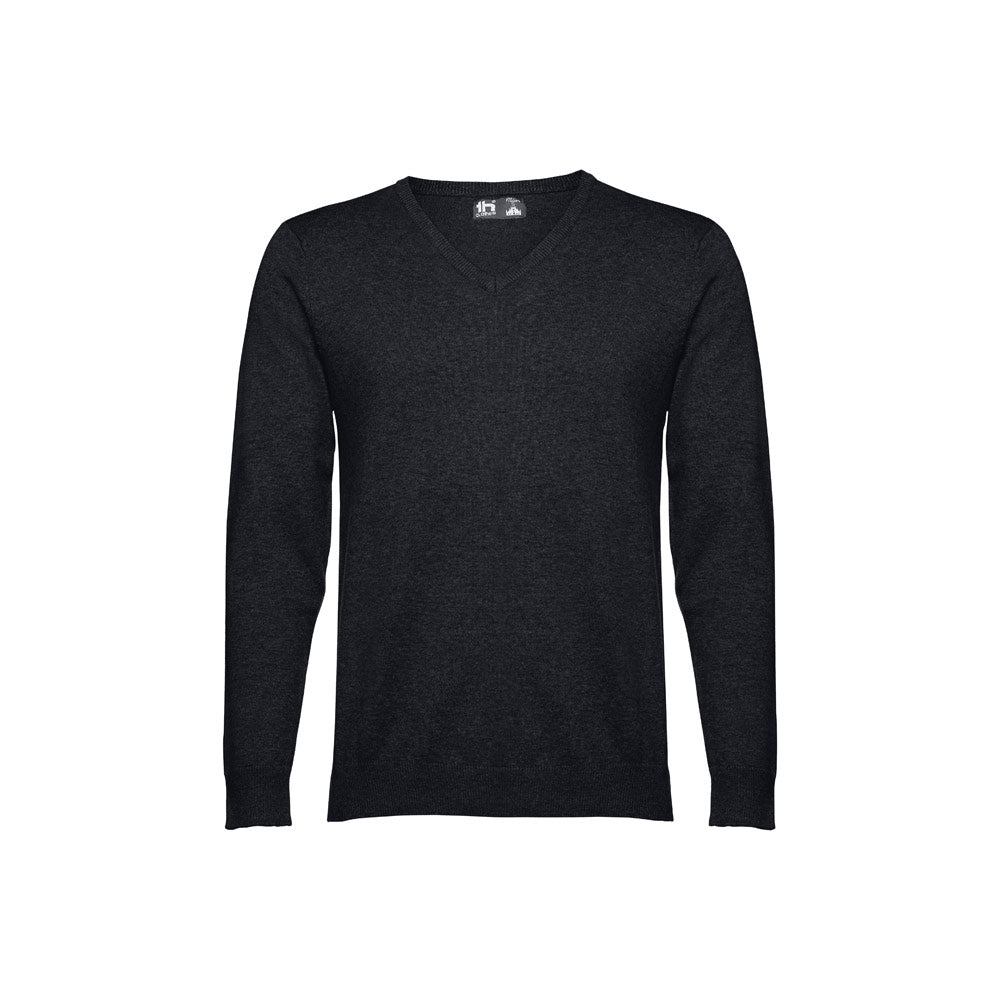 Pullover THC MILAN com decote em V para homem, algodão e poliamida