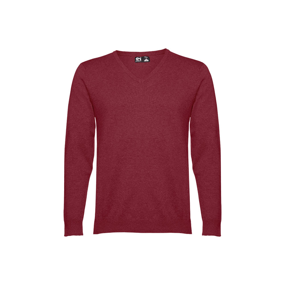 Pullover THC MILAN com decote em V para homem, algodão e poliamida