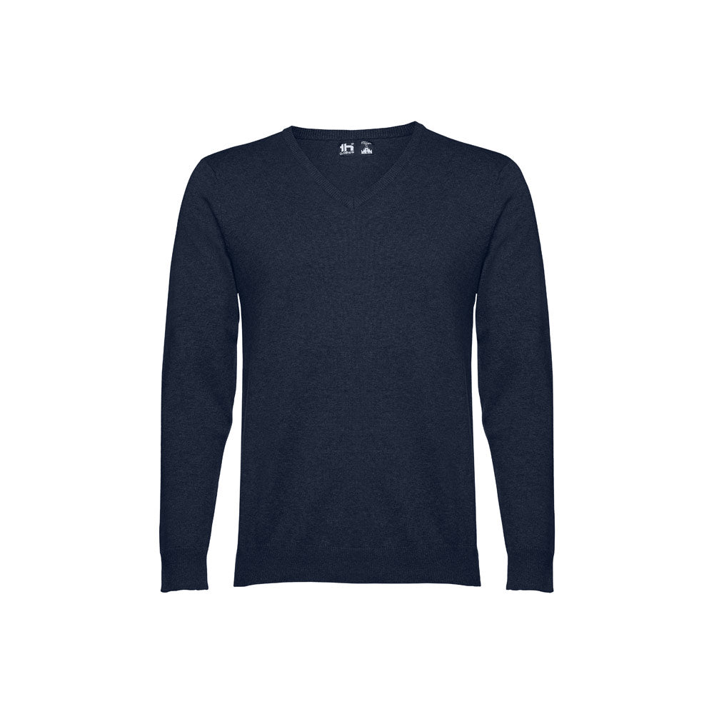 Pullover THC MILAN com decote em V para homem, algodão e poliamida