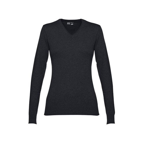Pullover THC Milan para Senhora com Decote em V, Algodão e Poliamida