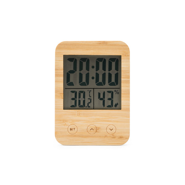 Termómetro Digital em Bambu com Humidade e Temperatura