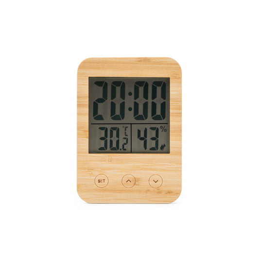 Termómetro Digital em Bambu com Humidade e Temperatura