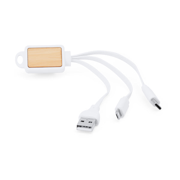 Adaptador USB em Bambu com Múltiplas Conexões