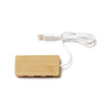 Hub USB em Bambu com 3 Portas
