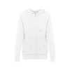 Sweatshirt Feminina THC Amsterdam com Capuz e Fecho Branco