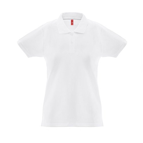 THC MONACO WOMEN WH. Polo Senhora Algodão Cardado Manga Curta