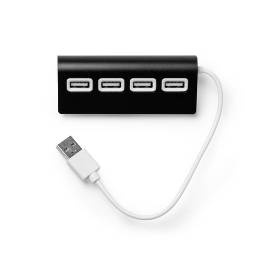 Hub USB 4 Portas em Alumínio com Cabo USB