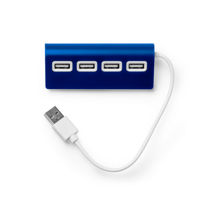 Hub USB 4 Portas em Alumínio com Cabo USB