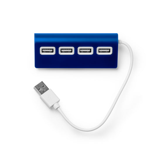Hub USB 4 Portas em Alumínio com Cabo USB