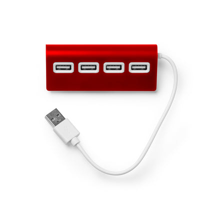 Hub USB 4 Portas em Alumínio com Cabo USB
