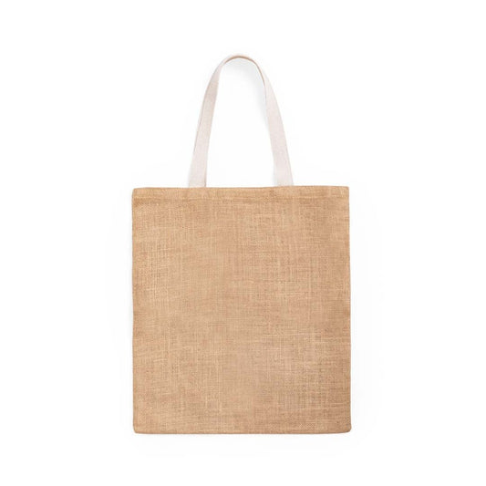 Bolsa Ecológica de Yute Natural com Asas Verdes