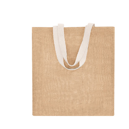 Bolsa Ecológica de Yute Natural com Asas Verdes