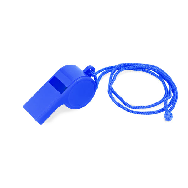 Apito de Plástico Branco com Cordão