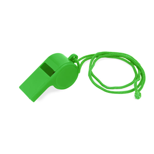 Apito de Plástico Branco com Cordão