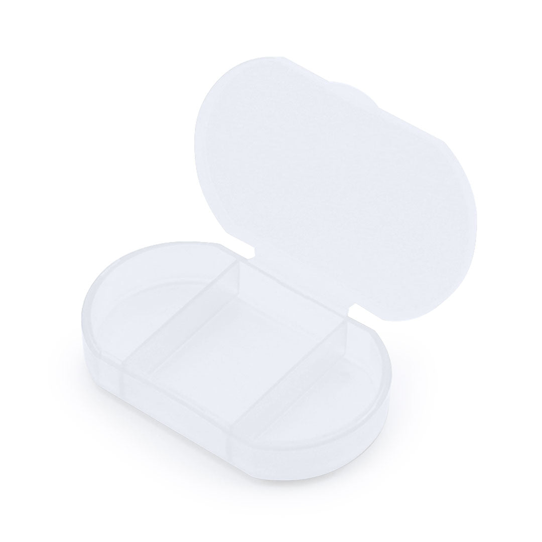 Caixa de Comprimidos Translúcida com 3 Compartimentos