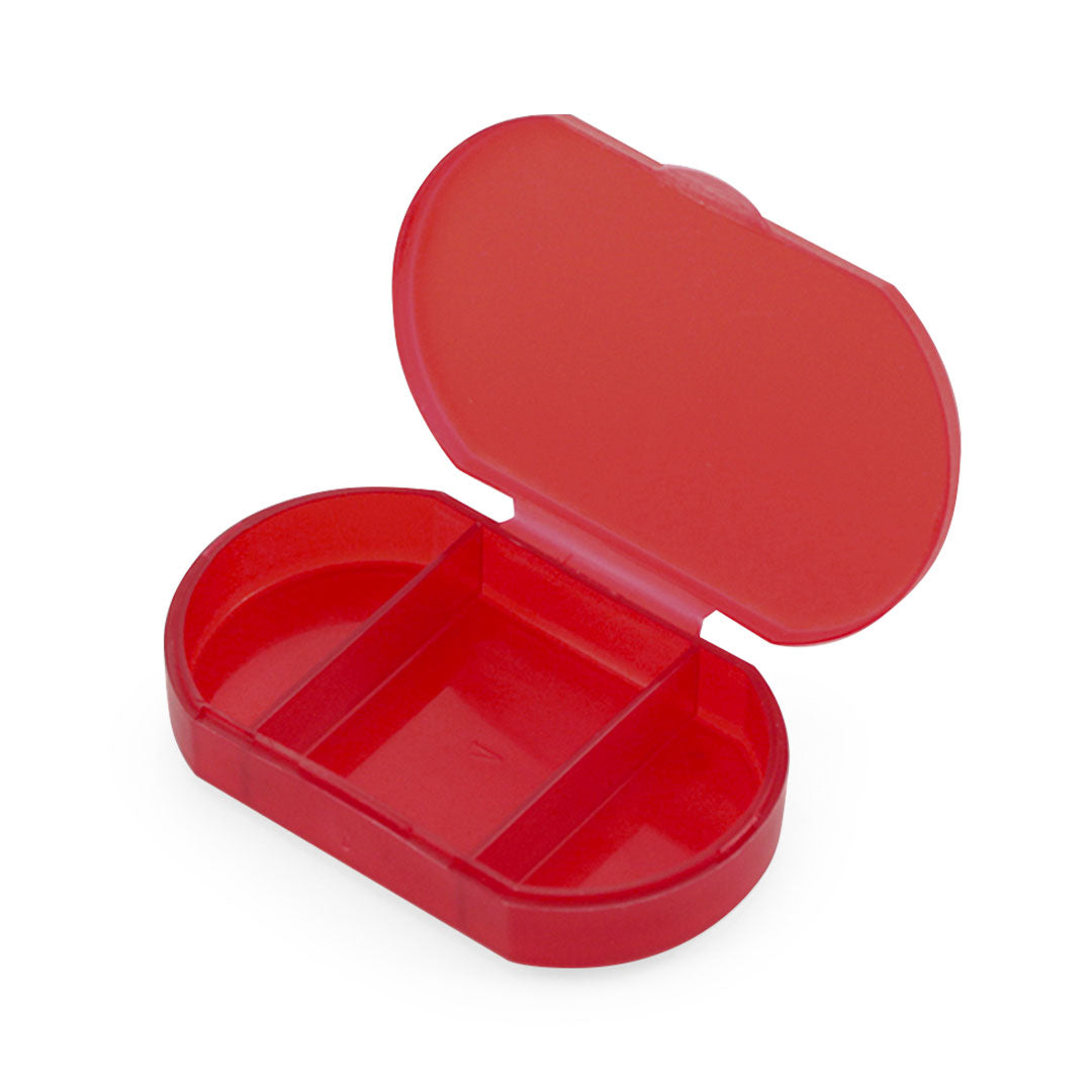 Caixa de Comprimidos Translúcida com 3 Compartimentos