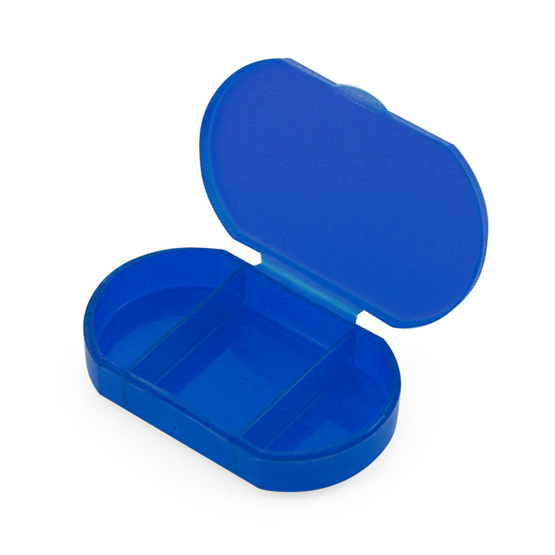 Caixa de Comprimidos Translúcida com 3 Compartimentos