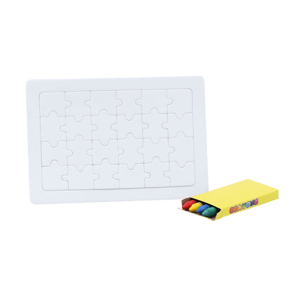 Puzzle Divertido de 24 Peças com Giz de Cera