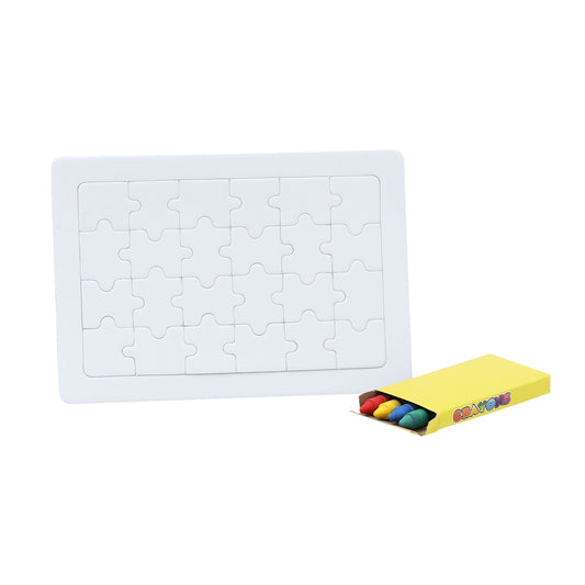 Puzzle Divertido de 24 Peças com Giz de Cera