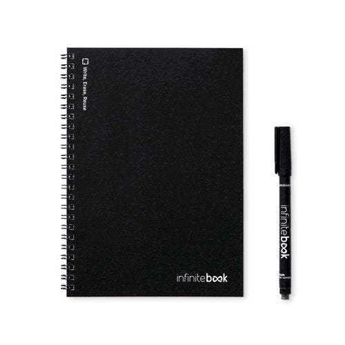 Infinitebook Lined A5 com capa flexível e 15 páginas pautadas estilo quadro branco