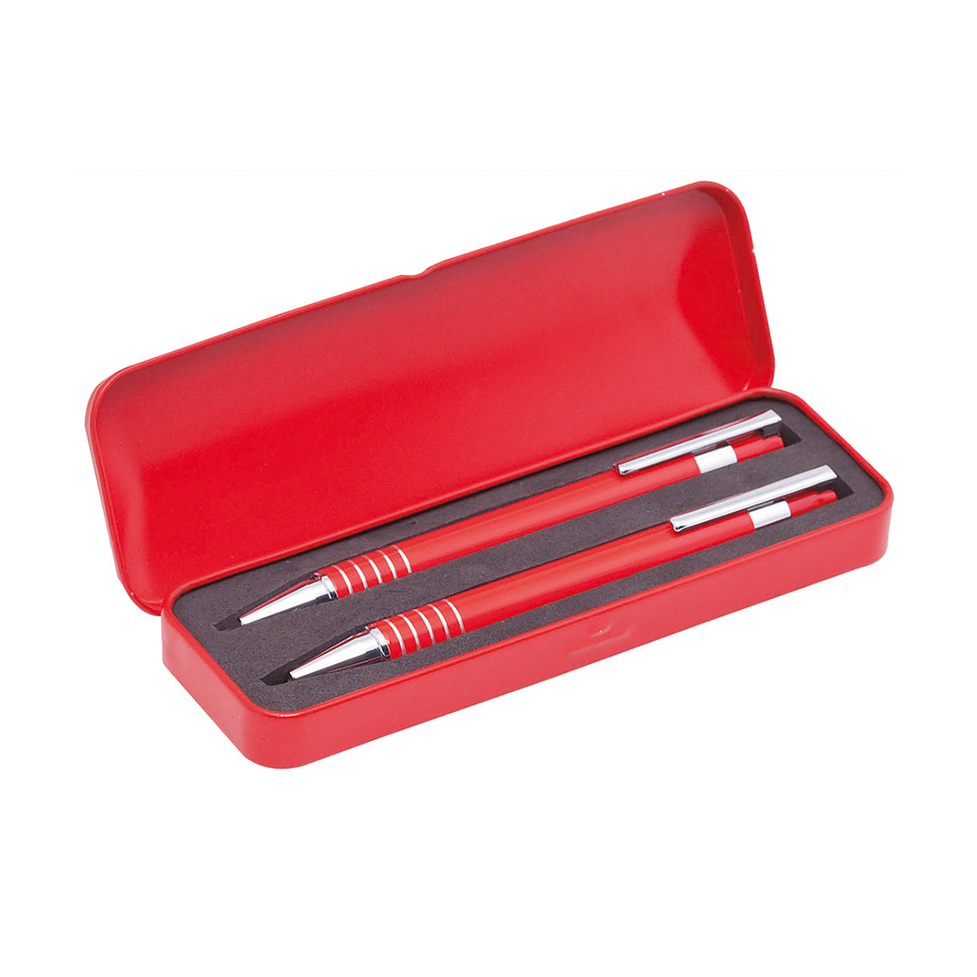 Conjunto de Caneta e Lápis Mecânico Bicolor