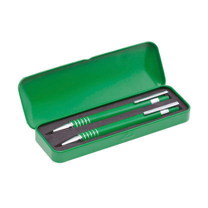 Conjunto de Caneta e Lápis Mecânico Bicolor