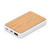 Powerbank em Alumínio 10000mAh com Painel em Bambu