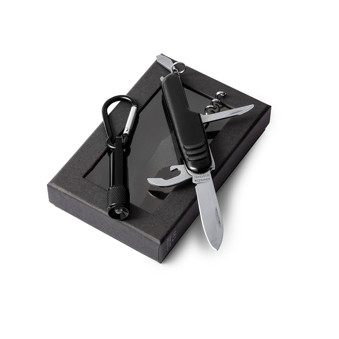 Conjunto Faca Alumínio 7 Funções com Lanterna