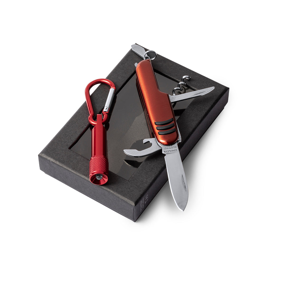 Conjunto Faca Alumínio 7 Funções com Lanterna