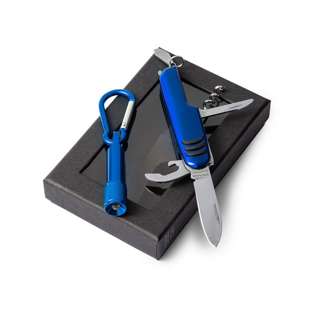 Conjunto Faca Alumínio 7 Funções com Lanterna