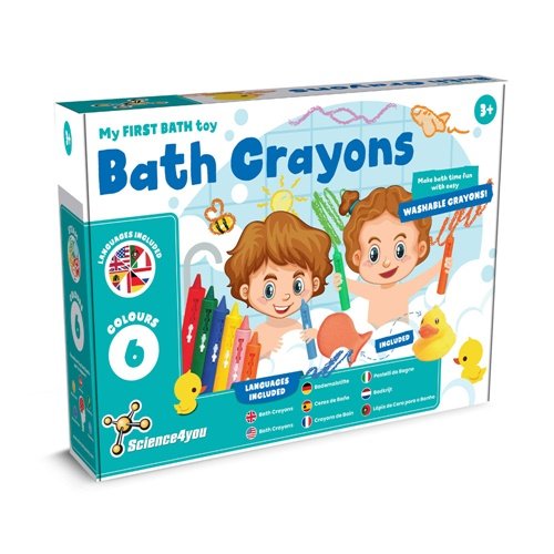 Lápis de Cera para Banho com Acessórios Educativos