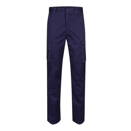 Calças Stretch Multibolsos Slim Fit em Algodão, EME e Poliéster