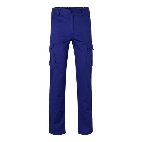 Calças Stretch Multibolsos Slim Fit em Algodão, EME e Poliéster