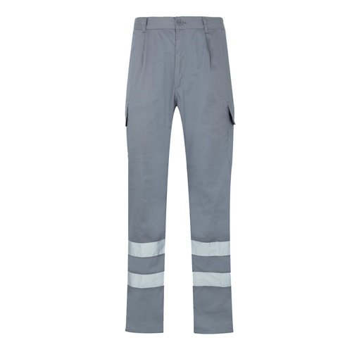 Calças Asclepius em Sarja Multibolsos com Faixas Refletoras