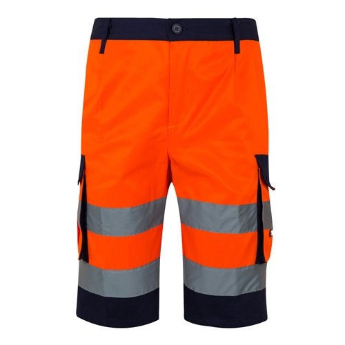 Bermudas Bicolor Multibolsos VL HADES com Faixas Refletoras
