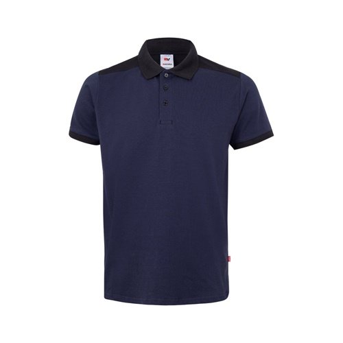 Polo piqué stretch bicolor de manga curta VL VELES (200g/m²)