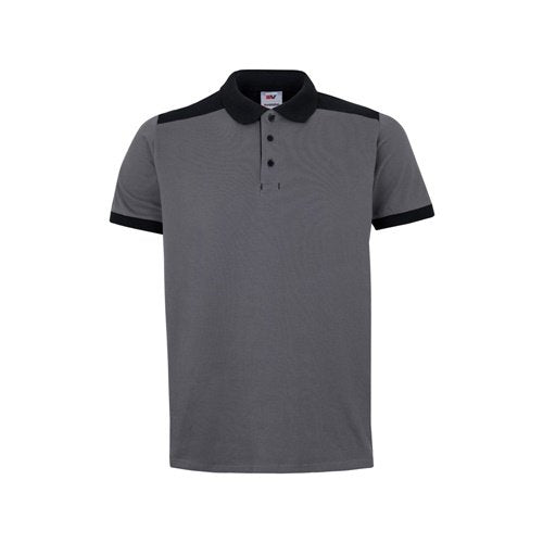 Polo piqué stretch bicolor de manga curta VL VELES (200g/m²)
