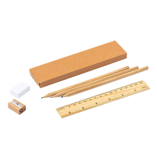 Conjunto Escolar Eco-Friendly com Lápis e Acessórios