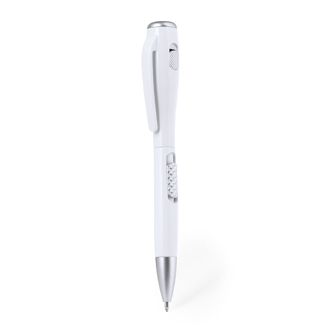 Caneta com Lanterna LED Integrada - Design Minimalista