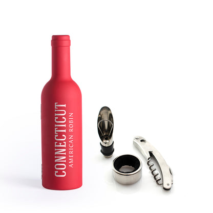 Conjunto de Vinhos Elegante com Acessórios Inox
