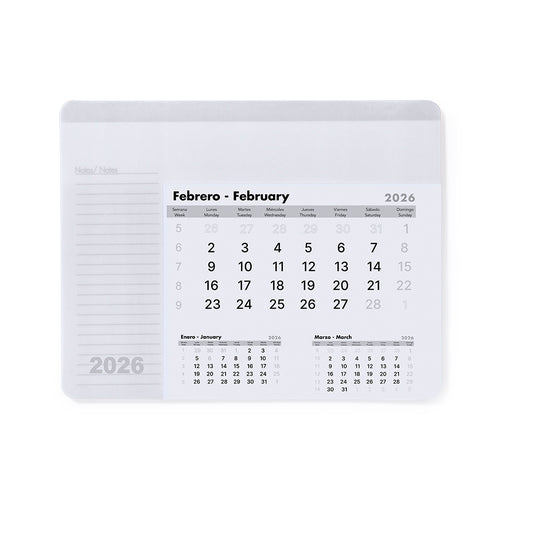 Tapete de Rato PVC com Design Mensal e Anotações