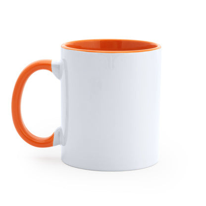 Caneca de Cerâmica Branca 350ml com Interior Colorido