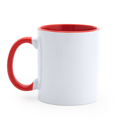 Caneca de Cerâmica Branca 350ml com Interior Colorido
