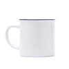 Caneca de Cerâmica Branca com Borda Preta 350ml