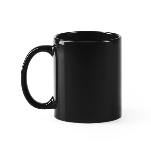 Caneca de Cerâmica Preta 350ml com Interior Colorido