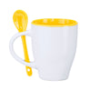 Caneca de Cerâmica Branca 350ml com Interior Colorido