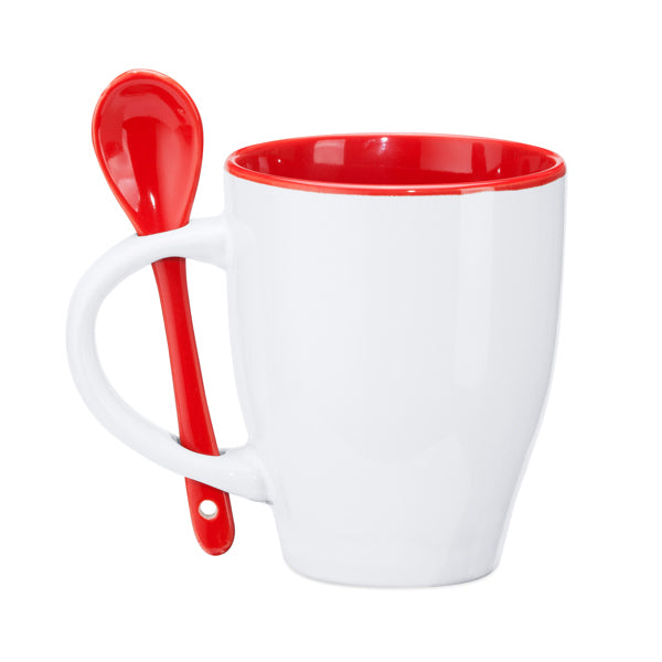 Caneca de Cerâmica Branca 350ml com Interior Colorido