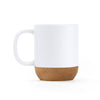 Caneca de Cerâmica Branca com Base de Cortiça 350ml