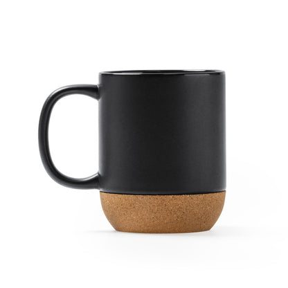 Caneca de Cerâmica Branca com Base de Cortiça 350ml