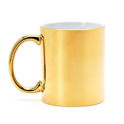 Caneca de Cerâmica Branca 350ml com Acabamento Brilhante